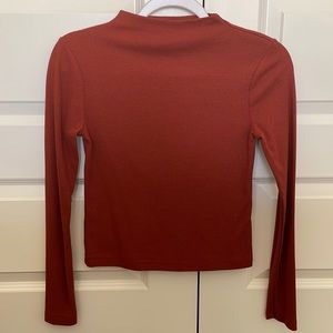 Dark red turtleneck